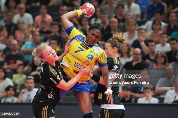 Grace Zaadi of Metz during the Women's handball National Cup Final match between Metz and Issy Paris at AccorHotels Arena on May 27, 2017 in Paris,...