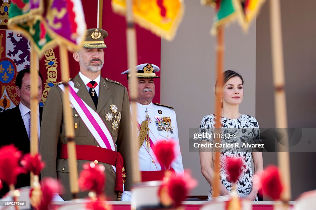 Spanish Royals Attend Armed Forces Day 2017