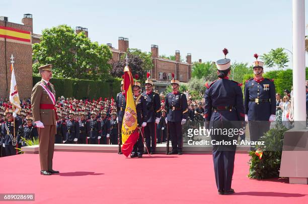 King Felipe VI of Spain attends the Armed Forces Day on May 27, 2017 in Guadalajara, Spain.