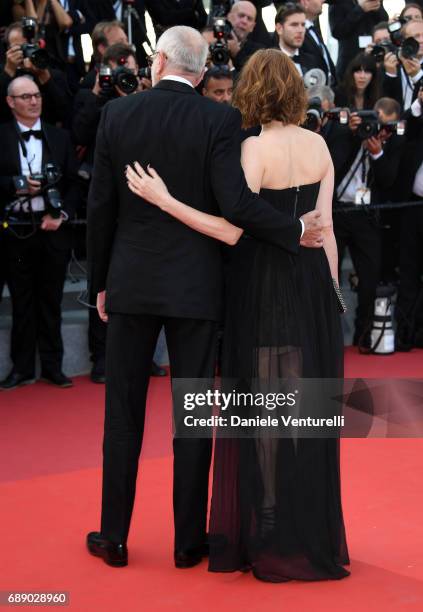 Marie-Jose Croze and Pascal Greggory attend the "Based On A True Story" screening during the 70th annual Cannes Film Festival at Palais des Festivals...