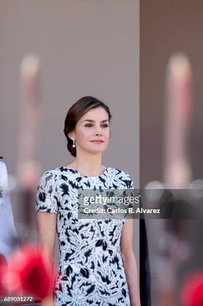 Queen Letizia of Spain attends the Armed Forces Day on May 27, 2017 in Guadalajara, Spain.