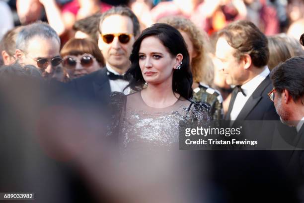 Actress Eva Green attends the "Based On A True Story" screening during the 70th annual Cannes Film Festival at Palais des Festivals on May 27, 2017...
