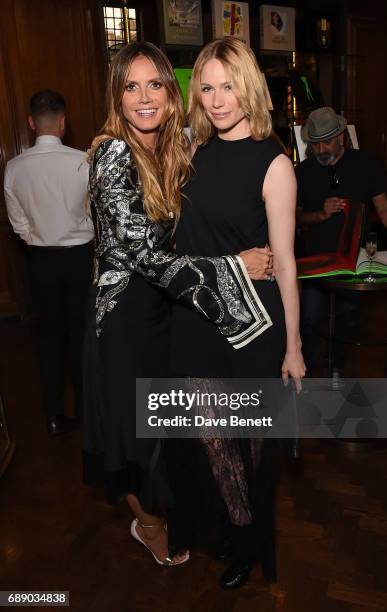 Heidi Klum and Tuuli Shipster attend the launch of new book "Heidi Klum By Rankin" at Maison Assouline on May 27, 2017 in London, England.