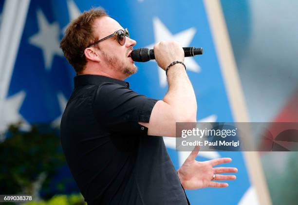 Cross-over artist Russell Watson rehearses for PBS' 2017 National Memorial Day Concert - Rehearsals at U.S. Capitol, West Lawn on May 27, 2017 in...