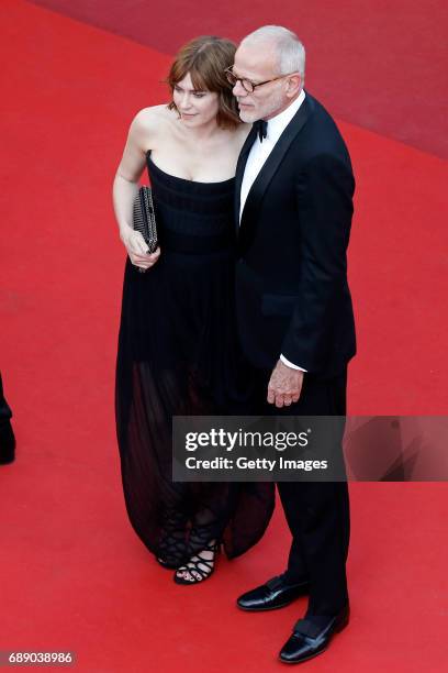 Marie-Josee Croze and Pascal Greggory attend the "Based On A True Story" screening during the 70th annual Cannes Film Festival at Palais des...