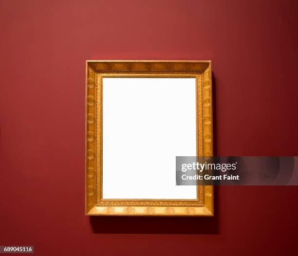 blank art frame. - red grant stock-fotos und bilder