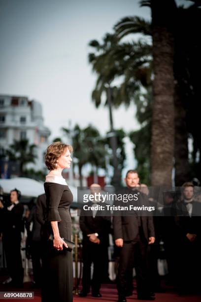 Jacqueline Bisset attends 'Amant Double ' Red Carpet Arrivals during the 70th annual Cannes Film Festival at Palais des Festivals on May 26, 2017 in...