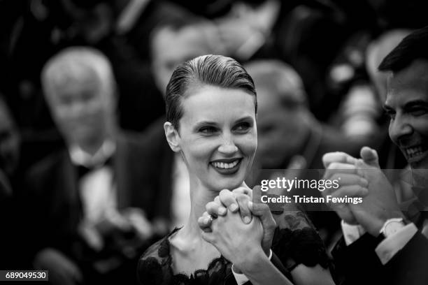 Marine Vacth attends 'Amant Double ' Red Carpet Arrivals during the 70th annual Cannes Film Festival at Palais des Festivals on May 26, 2017 in...