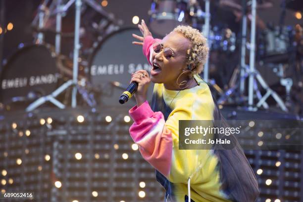 Emeli Sande performs on stage at Day 1 of BBC Radio 1's Big Weekend 2017 at Burton Constable Hall on May 27, 2017 in Hull, United Kingdom.