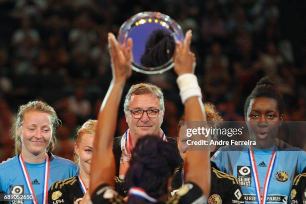 Jean Marie Sifre president of Issy Paris during the Women's handball National Cup Final match between Metz and Issy Paris at AccorHotels Arena on May...