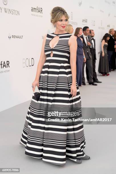 Carly Steel arrives at the amfAR Gala Cannes 2017 at Hotel du Cap-Eden-Roc on May 25, 2017 in Cap d'Antibes, France.