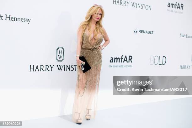 Audrey Tritto arrives at the amfAR Gala Cannes 2017 at Hotel du Cap-Eden-Roc on May 25, 2017 in Cap d'Antibes, France.