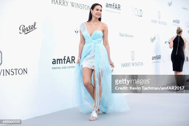 Silja Litvin arrives at the amfAR Gala Cannes 2017 at Hotel du Cap-Eden-Roc on May 25, 2017 in Cap d'Antibes, France.