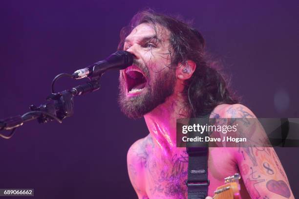 Simon Neil of the band Biffy Clyro attends Day 1 of BBC Radio 1's Big Weekend 2017 at Burton Constable Hall on May 27, 2017 in Hull, United Kingdom.