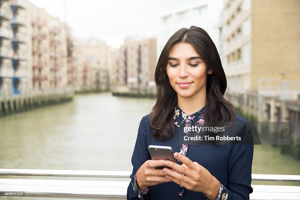 Woman using mobile phone