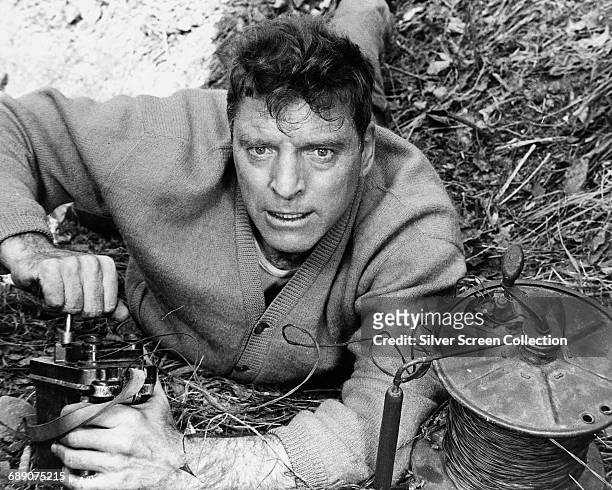 American actor Burt Lancaster as Paul Labiche of the French Resistance in the war film 'The Train', 1964.