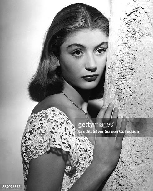 French actress Anouk Aimée, circa 1955.