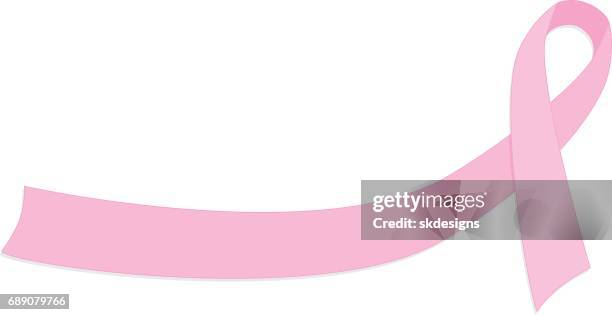 stylized pink breast cancer awareness ribbon - social awareness symbol stock illustrations