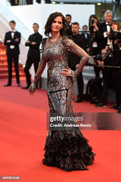 Eva Green attends the "Based On A True Story" screening during the 70th annual Cannes Film Festival at Palais des Festivals on May 27, 2017 in...