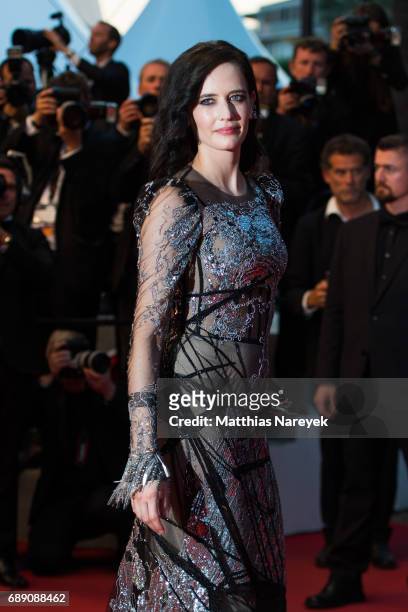 Eva Green attends the "Based On A True Story" screening during the 70th annual Cannes Film Festival at Palais des Festivals on May 27, 2017 in...