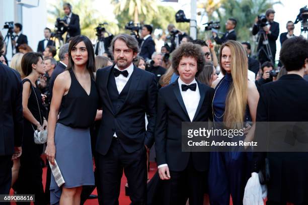 Lorenzo Vigas (2nd L, Michel Franco and guests attend the "Based On A True Story" screening during the 70th annual Cannes Film Festival at Palais des...