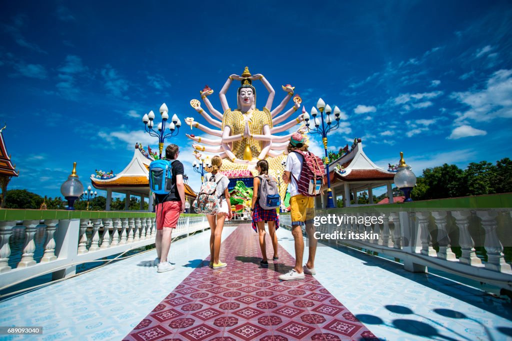 Four friends exploring Thailand
