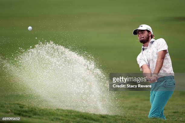 Curtis Luck of Australia plays a shot from a bunker on the 11th hole during Round Three of the DEAN & DELUCA Invitational at Colonial Country Club on...