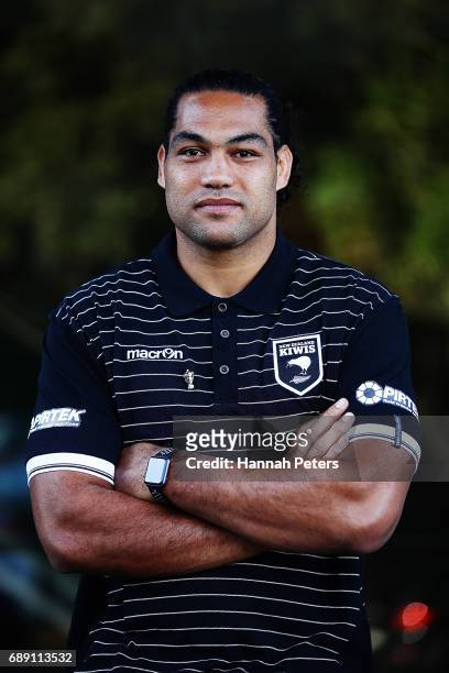 Adam Blair poses for a portrait after being announced as the new Kiwis captain following a New Zealand Rugby League media opportunity at Rugby League...