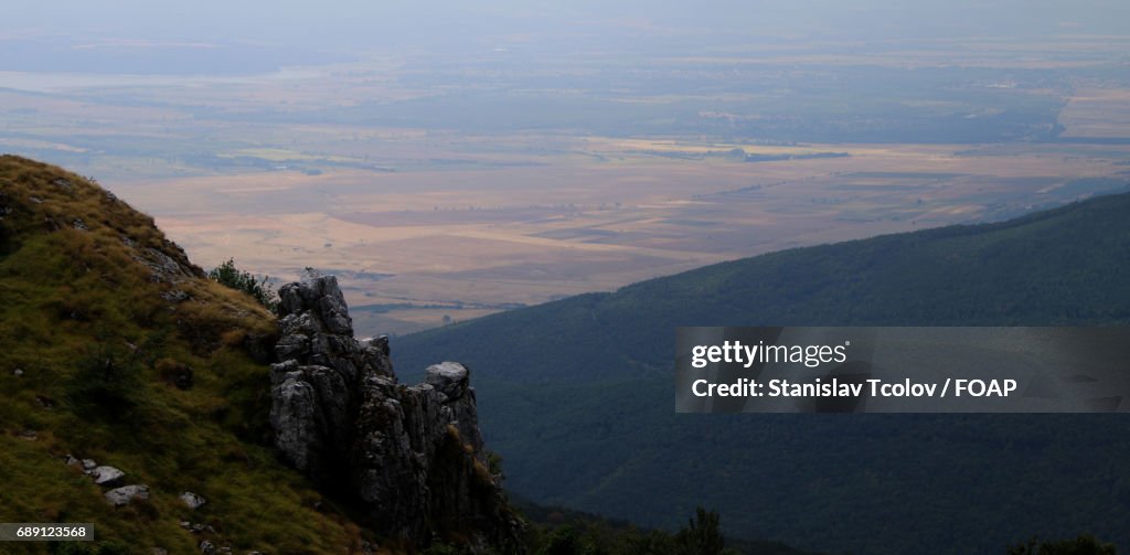 High angle view of mountains