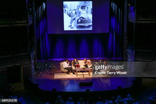 Tara Cash, Cindy Cash, Kathy Cash and Rosanne Cash speak during "Becoming Our Father: Johnny Cash's Daughters in Conversation" at Country Music Hall...