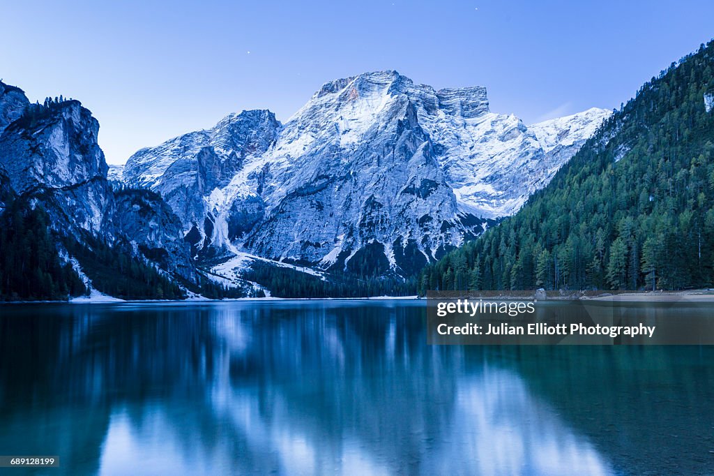 Lago di Braies in the Italian Dolomites.