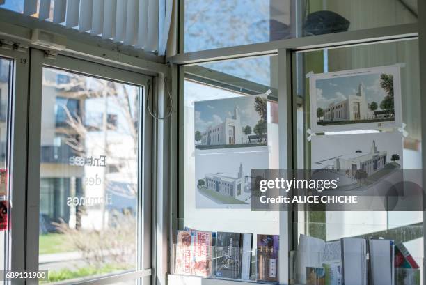 Infrastructure improvements of the Grand Mosque that will be rehabilitated with greater security are seen on May 25, 2017 in Quebec City after the...