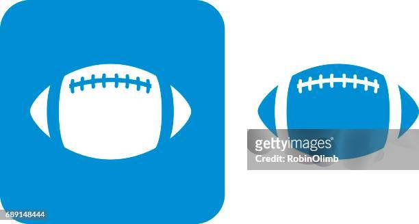 blue football icons - american football stock illustrations