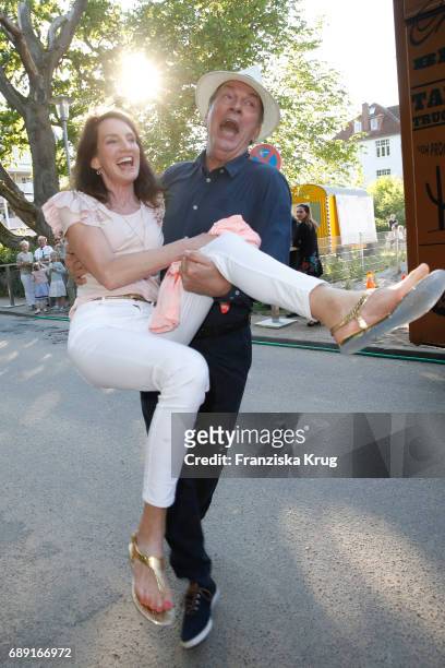Herbert Knaup and Christiane Knaup during Til Schweiger's opening of his 'Barefoot Hotel' on May 28, 2017 in Timmendorfer Strand, Germany.