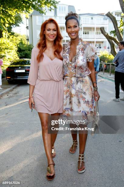 Yasmina Filali and Marie Amière during Til Schweiger's opening of his 'Barefoot Hotel' on May 28, 2017 in Timmendorfer Strand, Germany.