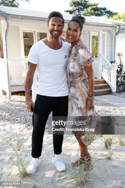 Daniel Aminati and Marie Amière during Til Schweiger's opening of his 'Barefoot Hotel' on May 28, 2017 in Timmendorfer Strand, Germany.