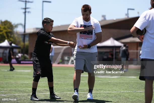 Jacob Eason from the University of Georgia attends Steve Clarkson's 13th Annual Quarterback Retreat on May 27, 2017 in Coronado, California.