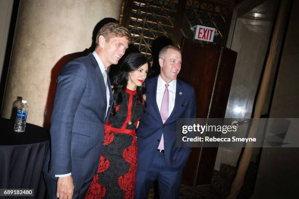 Randy Florke, Huma Abedin and Congressman Sean Patrick Maloney attend the Center Dinner at Cipriani Wall St on April 20, 2017 in New York City.