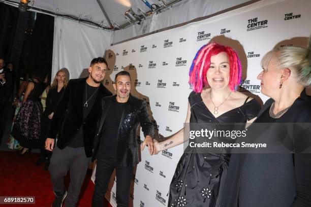 Charly DeFrancesco , Marc Jacobs, Lana Wachowski, and Karen Wachowski attend the Center Dinner at Cipriani Wall St on April 20, 2017 in New York City.