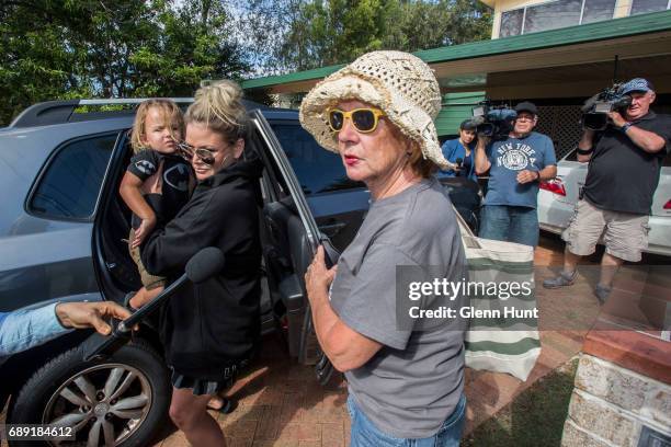 Schappelle Corby's aunty, Jen arrives at Schappelle Corby's mother's house in Loganlea on May 28, 2017 in Brisbane, Australia. Schapelle Corby was...