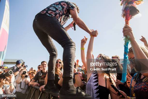 Musician Max Kerman of The Arkells performs at the Sasquatch! Music Festival at Gorge Amphitheatre on May 27, 2017 in George, Washington.