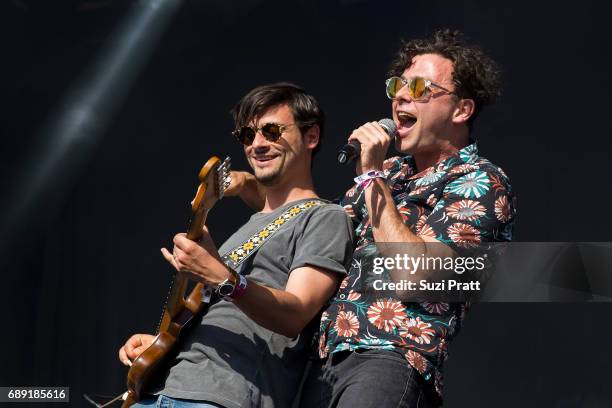 Musician Max Kerman of The Arkells performs at the Sasquatch! Music Festival at Gorge Amphitheatre on May 27, 2017 in George, Washington.