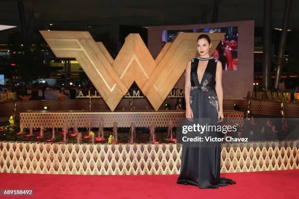 Actress Gal Gadot attends the "Wonder Woman" Mexico City premiere at Parque Toreo on May 27, 2017 in Mexico City, Mexico.