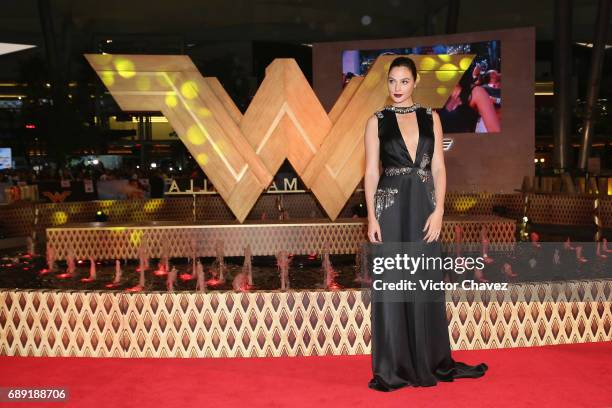 Actress Gal Gadot attends the "Wonder Woman" Mexico City premiere at Parque Toreo on May 27, 2017 in Mexico City, Mexico.