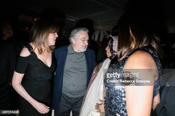 Jane Rosenthal, Robert DeNiro, Aretha Franklin, and Grace Hightower attend the afterparty for the opening night of the 2017 Tribeca Film Festival...