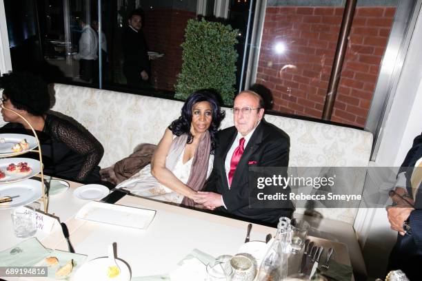 Aretha Franklin and Clive Davis attend the afterparty for the opening night of the 2017 Tribeca Film Festival World Premiere of "Clive Davis: The...