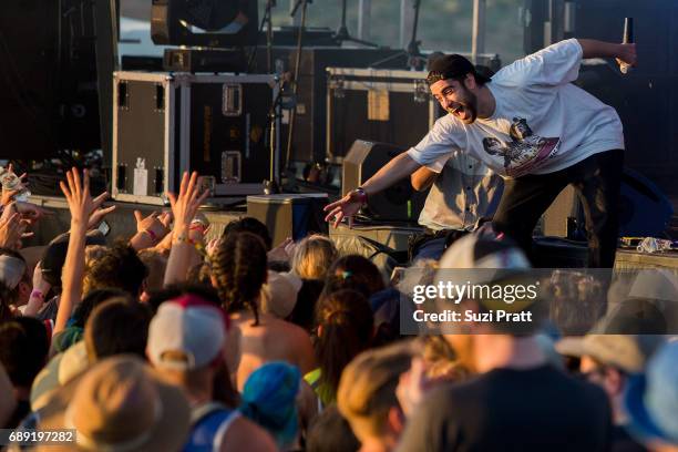 Musician Sam Lachow performs at the Sasquatch! Music Festival at Gorge Amphitheatre on May 27, 2017 in George, Washington.