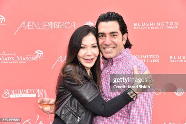 Jane Scher and Mark Missone attend AVENUE on the Beach Kicks off Summer 2017 at Calissa on May 27, 2017 in Water Mill, New York.