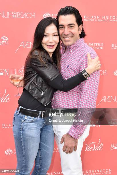 Jane Scher and Mark Missone attend AVENUE on the Beach Kicks off Summer 2017 at Calissa on May 27, 2017 in Water Mill, New York.