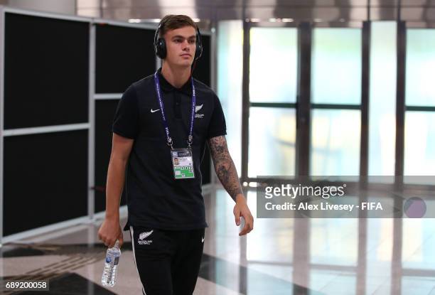 Myer Bevan of New Zealand arrives for the FIFA U-20 World Cup Korea Republic 2017 group E match between New Zealand and France at Daejeon World Cup...